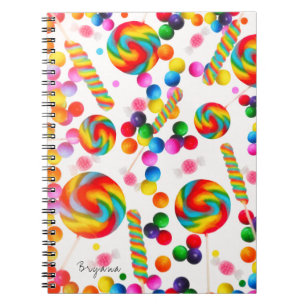 Süße Regenbogenbonbon-Custom-Candyland-Journal Notizblock