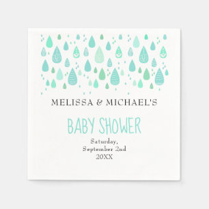 Süße Regentropfen Paare Baby Shower / Sprinkle Serviette