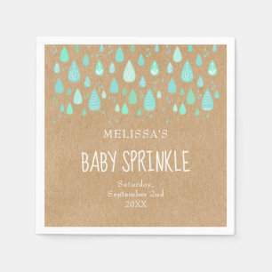 Süße Regentropfen Paare Baby Sprinkle/Shower Rusti Serviette