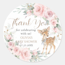 Süße Reh-Rosé-Blüten-Babyparty-Geschenk