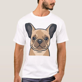 Süße Rehbraune Französische Bulldogge Porträt Vekt T-Shirt