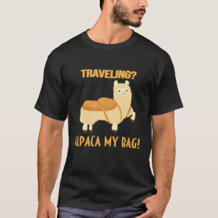 Süße reisende Alpaka Lama Tier Idee Freundin T-Shirt