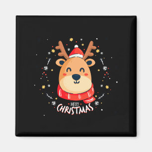 Süße Rentiere Frohe Weihnachten Frohe Weihnachten Magnet