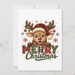 Süße Rentiere Frohe Weihnachten Karte