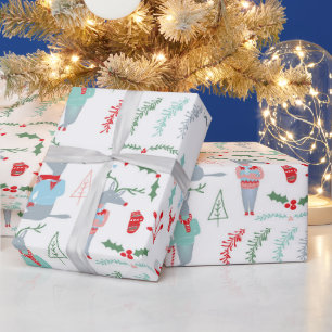 Süße Rentiere Waldtiere Weihnachten Geschenkpapier