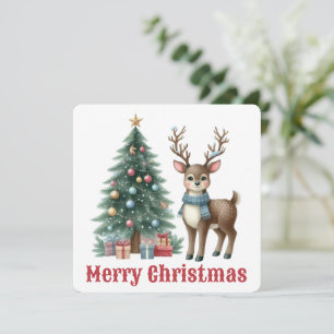 Süße-Rentiere-Weihnachts-Grußkarte Feiertagskarte