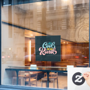 Süße Retro-Aufkleber "Es ist cool, freundlich zu s Fensteraufkleber