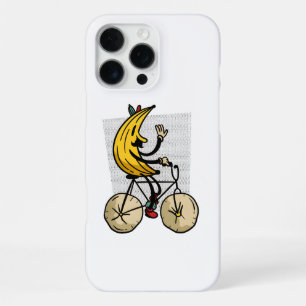 Süße Retro-Banane fährt Fahrrad Cartoon iPhone 16 Pro Max Hülle