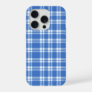 Süße Retro-Blau-Gingham-Karo-Ästhetik-Schachbrett iPhone 15 Pro Hülle