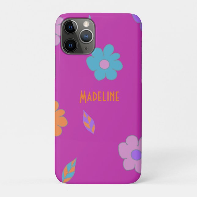 Süße Retro-Blume Case-Mate iPhone Hülle (Rückseite)