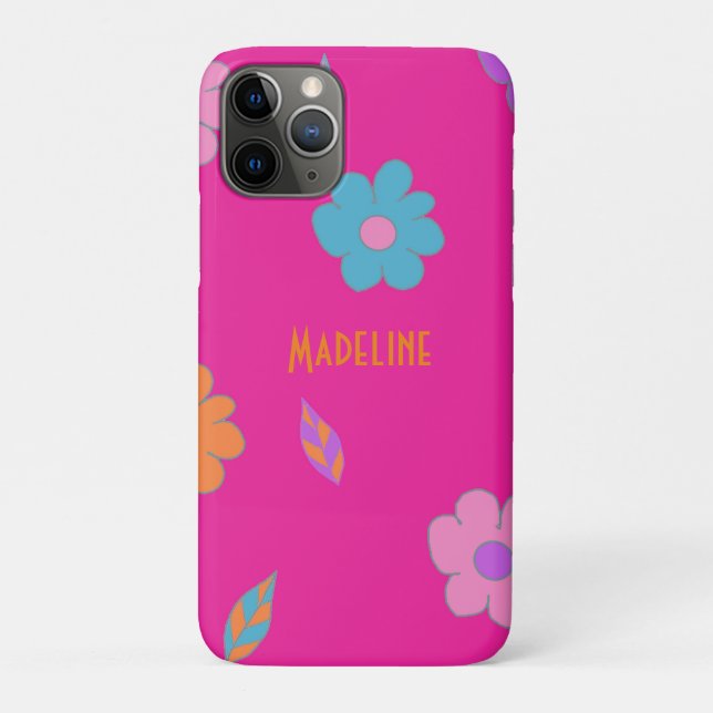 Süße Retro-Blume Case-Mate iPhone Hülle (Rückseite)