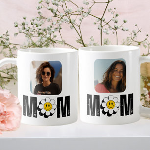 Süße Retro-Blume & "Mama", Lustig, Benutzerdefinie Kaffeetasse