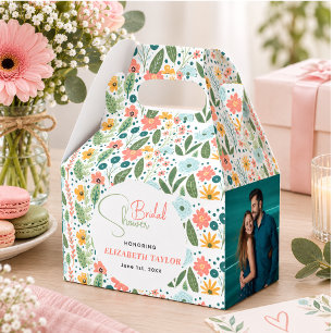 Süße Retro-Blumen-Brautparty Geschenkschachtel