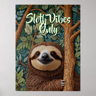 Süße Retro-Boho-Faulheit Halte durch Poster