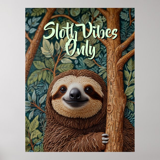 Süße Retro-Boho-Faulheit-Hang da drin Poster (Vorne)