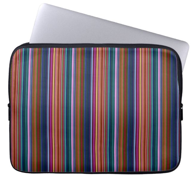 Süße retro-bunte Streifen Laptopschutzhülle (Vorderseite)