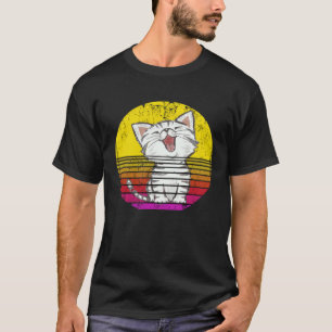 Süße Retro-Katzen-Bär-Mama-Katzenrasse-Katzenmama- T-Shirt