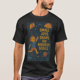 Süße Retro-Kind- und kosmische Himmel-Illustration T-Shirt