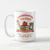 Süße Retro-Kindergärtnerin-Tasse