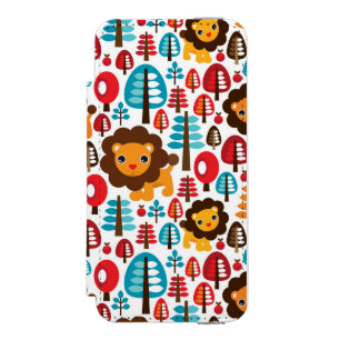 süße retro Löwe Kinder Illustration Incipio Watson™ iPhone 5 Geldbörsen Hülle