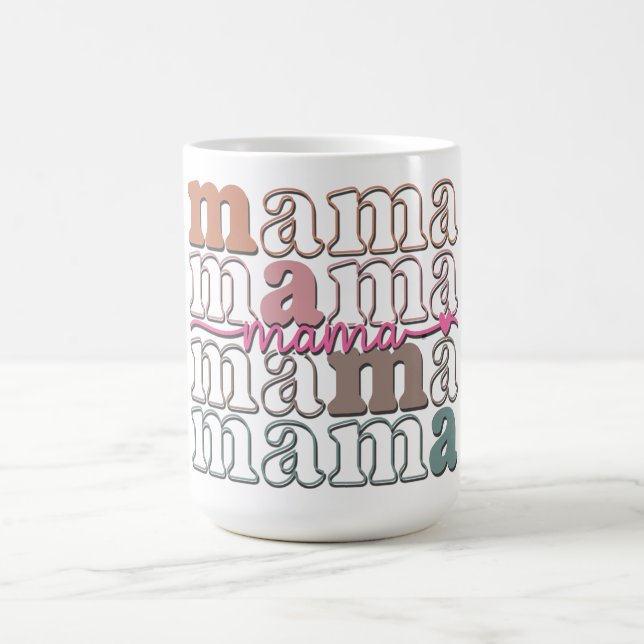 Süße Retro-Mama Kaffeetasse (Mittel)