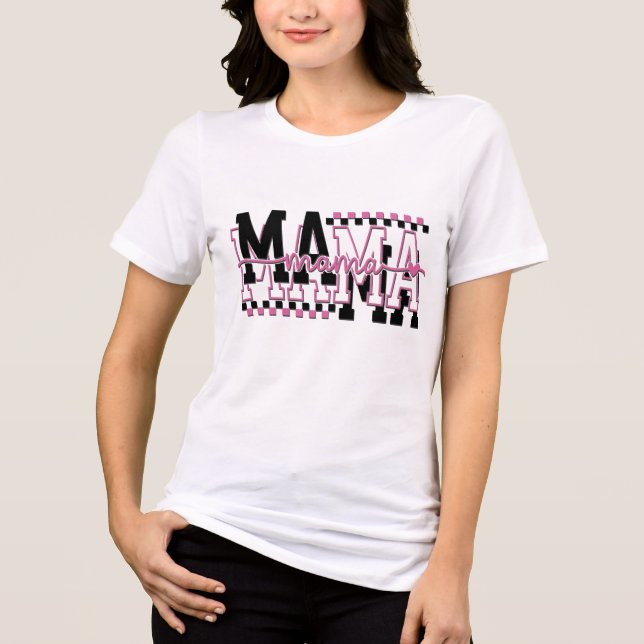Süße Retro-Mama Tri-Blend Shirt (Vorderseite)