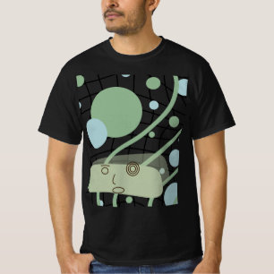 Süße Retro-Roboter-Kunst Grafik Schwarzes T-Shirt