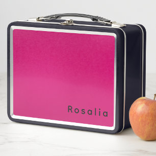 Süße Retro Rosa Moderne Kinder Mädchen Metall Brotdose