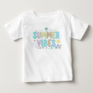 Süße Retro-Sommer-Vibes Groovy-Beach-Baby-T-Shirt Baby T-shirt