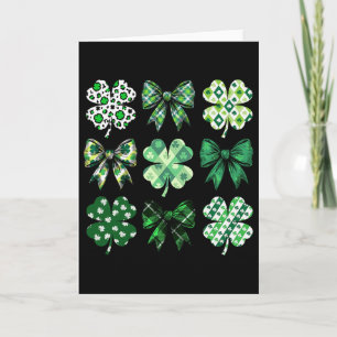 Süße Retro St. Patrick's Day Glücksgrüner Kleeblat Karte
