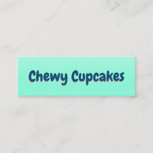 Süße Retro-Typografie Minz süße Bäckerei Cupcakes Mini Visitenkarte