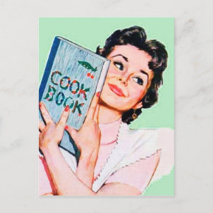 Süße retro vintage Küchen-Postkarte für jeden Anla Postkarte