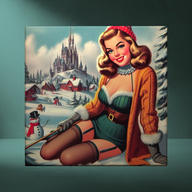 Süße Retro-Winter-Pin-up Fliese (Von Creator hochgeladen)