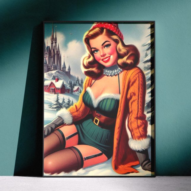 Süße Retro-Winter-Pin-up Poster (Von Creator hochgeladen)