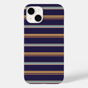Süße retroblaue Streifen Case-Mate iPhone 14 Hülle