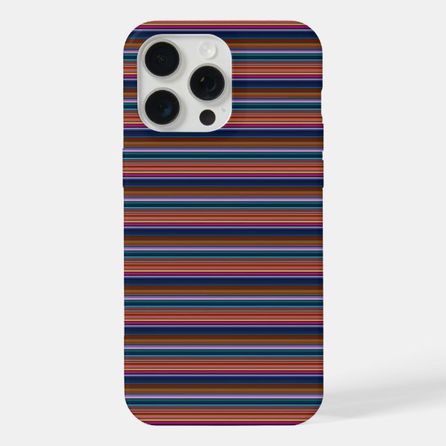 Süße retrofarbene Streifen iPhone Hülle (Rückseite)