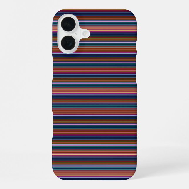 Süße retrofarbene Streifen iPhone Hülle (Rückseite)