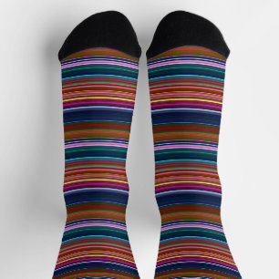Süße retrofarbene Streifen Socken