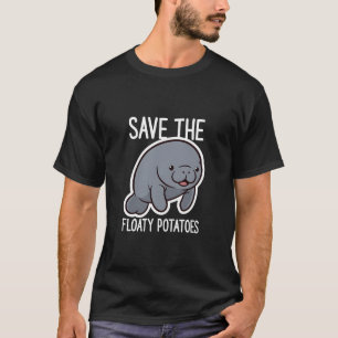 Süße Rette die schwimmenden Kartoffeln Manatee Car T-Shirt