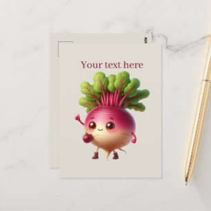 Süße Rettichliebhaber fügen Text hinzu Postkarte