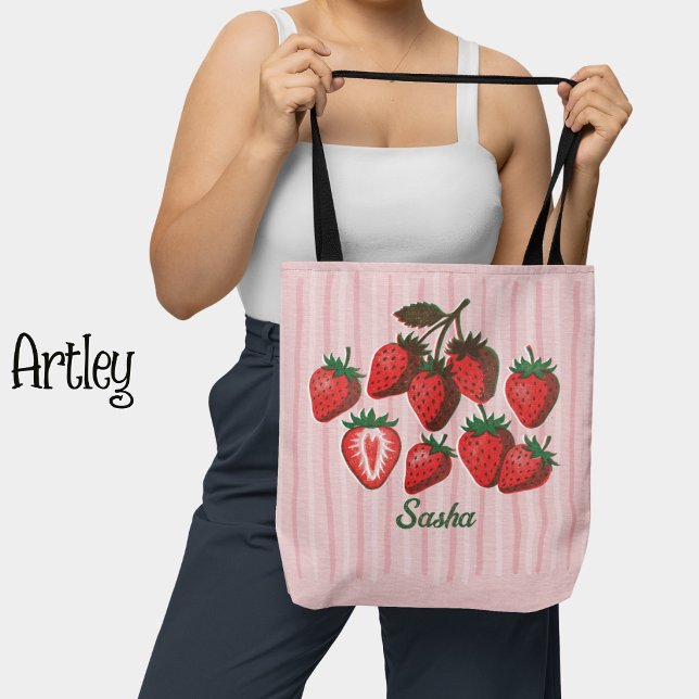 Süße Risograph-Erdbeeren & Streifen mit individuel (Von Creator hochgeladen)