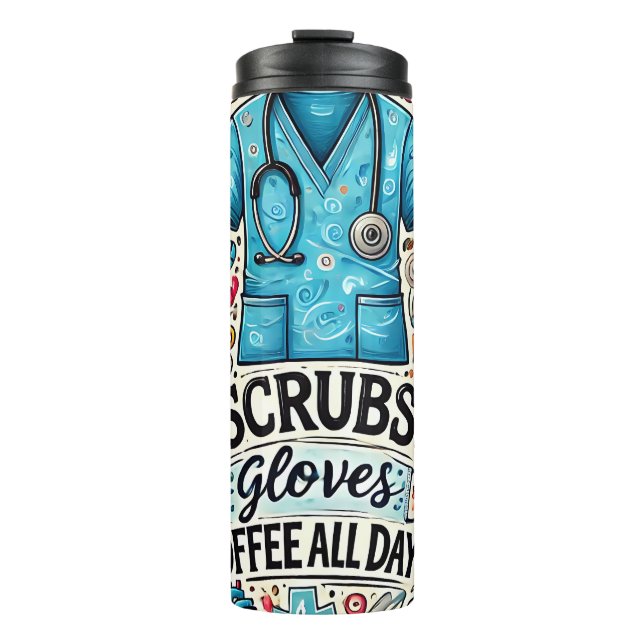 Süße RN-Krankenschwester Thermosbecher (Vorderseite)