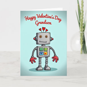 Süße Roboterenkel Valentinstagskarte Karte
