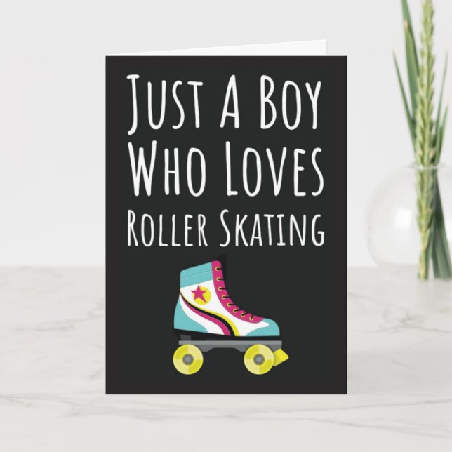 Süße Rollschuh-Fotokarten für Baby-Jungen Skater-K Karte (Vorderseite)
