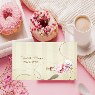 Süße Rollstift-Blumen-Bäckerei Visitenkarte