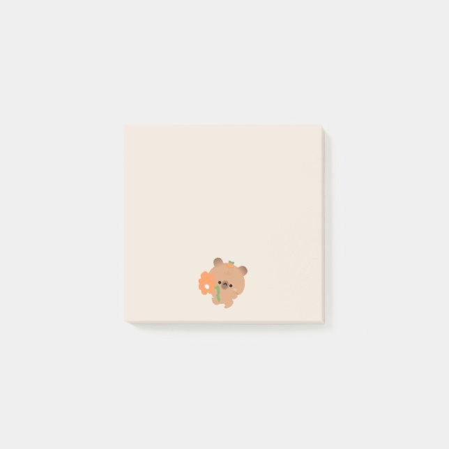 Süße romantische Capybara Post-it Klebezettel (Vorderseite)