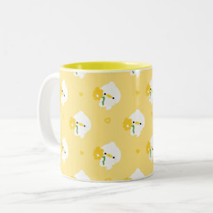 Süße romantische Ente Zweifarbige Tasse