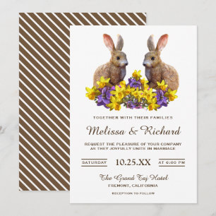 Süße romantische Frühlingsblumen-Hochzeitseinladun Einladung