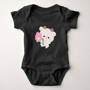 Süße romantische Kuh Baby Strampler