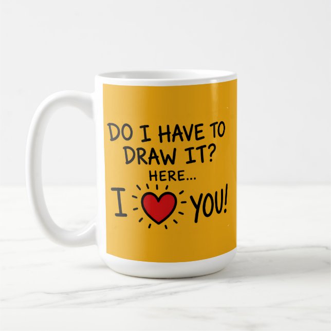 Süße romantische Typografie-Kunst Kaffeetasse (Links)